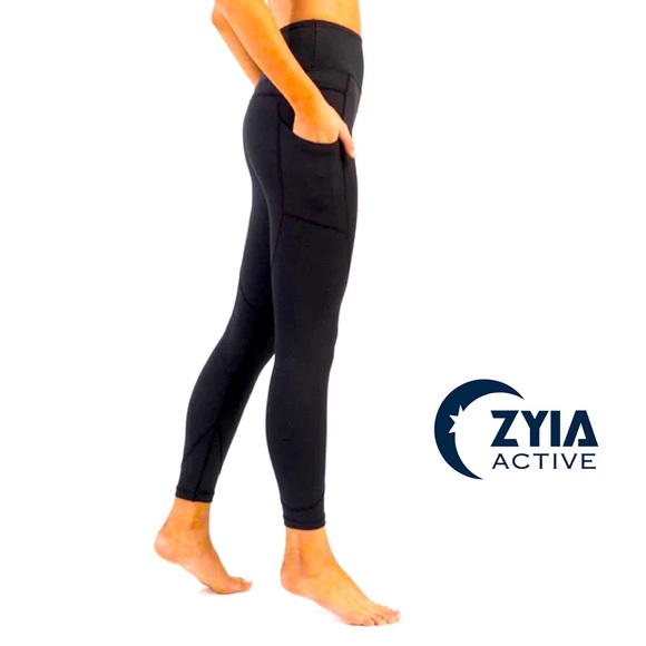 ZYIA Pants - NEW Zyia Active Pocket Light n Tight Hi-Rise 7/8 24" Leggings Tights Crop Pant